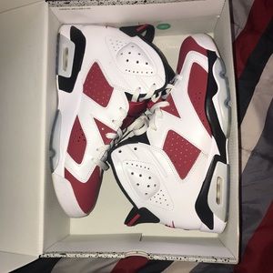 I’m selling these size 10.5 Jordan 6 carmines for $230 originally bought for 250